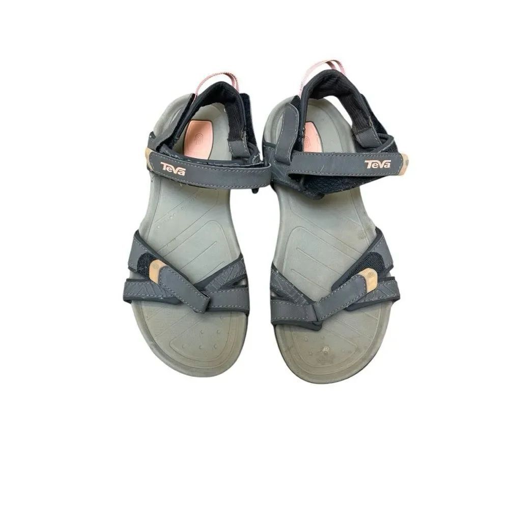 Teva Women’s Size 10 Sport Hiking Sandals Gray Adjustable Outdoor Trail Comfort
